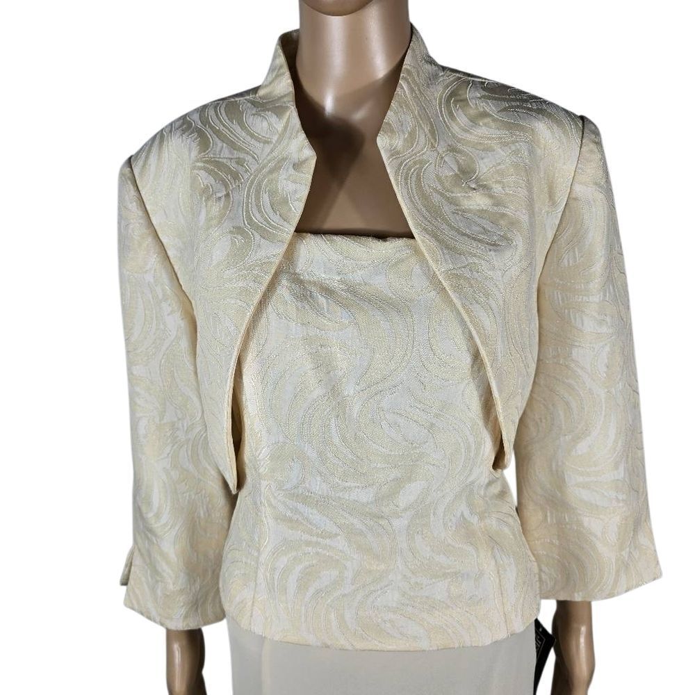Jessica Howard Cream 2-Piece Dress Set Size 12 - Picture 2 of 13